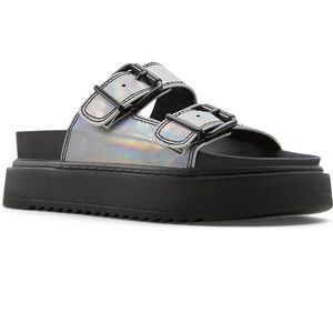 Boho Chic Call It Spring Chunky Buckle Strap Sandal, these are a cool color!